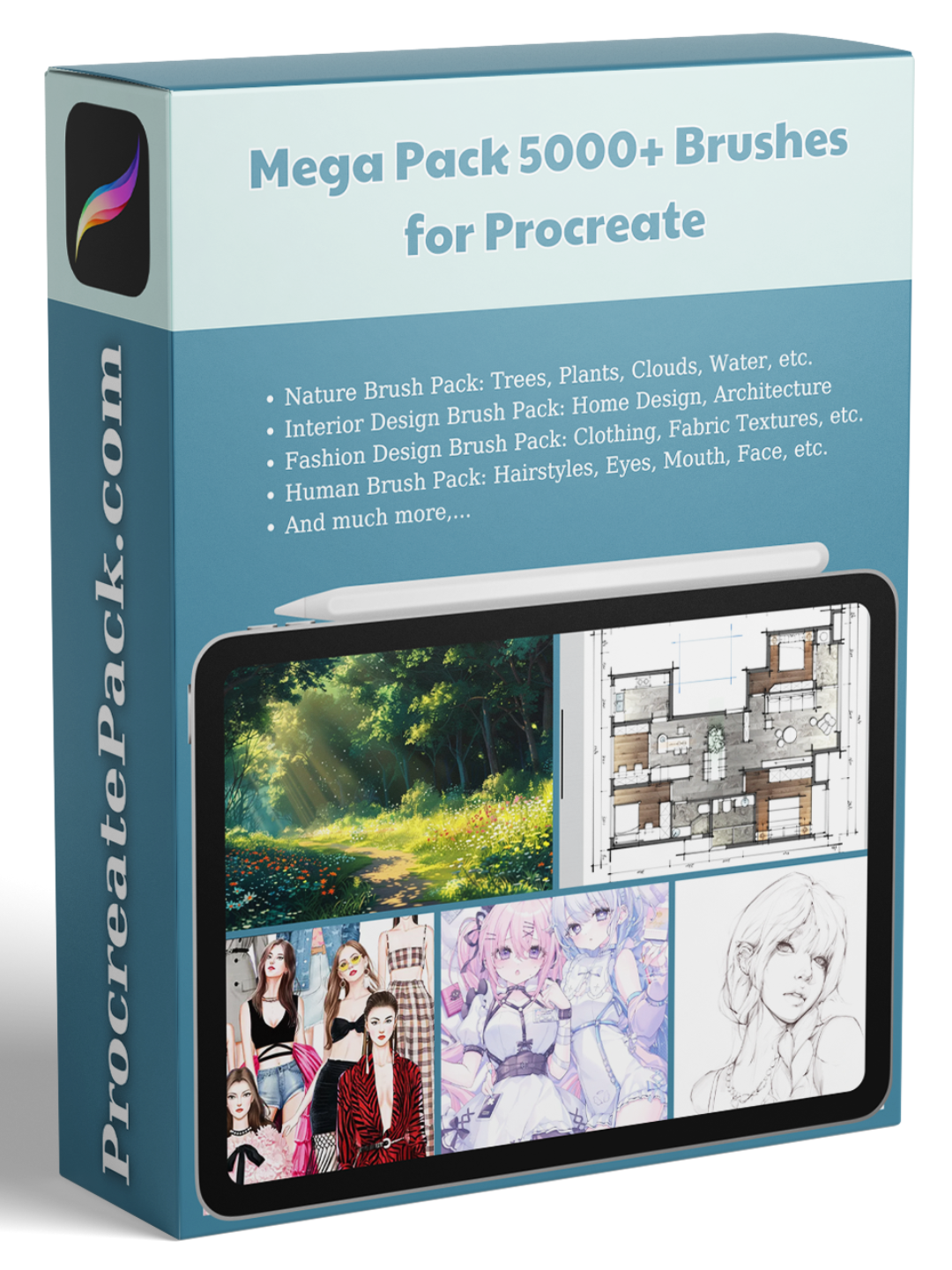 Mega Pack 5000+ Brushes for Procreate